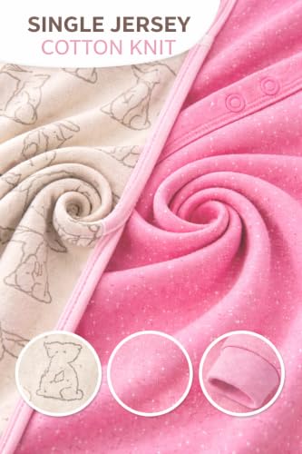 Image of TuddyBuddy Baby Girl's Cotton Printed Full Sleeves Sleepsuit /Footed Rompers for Baby Girl