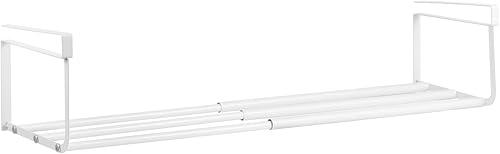 Miniatura 6 de Homaisson Zapatero expandible para armario, estante ajustable de 16.5 a 31.5 pulgadas, estante debajo del gabinete, ahorra espacio, estantes de