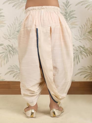 Image of POLKA TOTS Pure Cotton Traditional Dhoti Kurta Set for Baby Boys, Toddlers & Kids | Soft and Breathable Cotton Ethnic Dress for Festivals and Weddings | Traditional Elegant Indian Festive Clothing