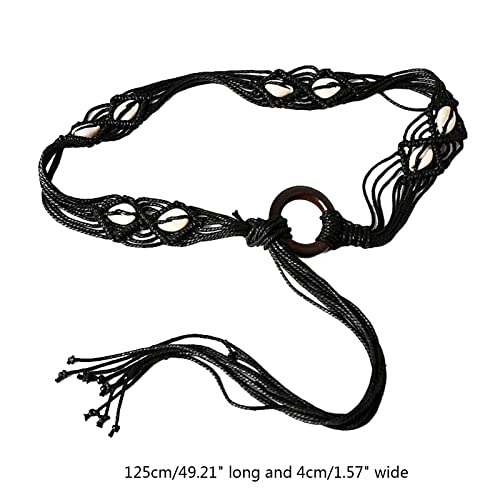 Handmade Weaving Waist Rope For Women Ladies Dress Waist Belt With Bohemian Beads Decors Fashion Female Waist Rope Weaving Wa4