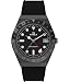 Produktbild Timex Q Herren-Armbanduhr, 38 mm, schwarzes, synthetisches, zweiteiliges Armband, schwarzes Zifferblatt Rotgussgehäuse TW2V38200