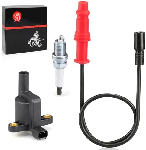 Ignition coil w/Wire Cap & Spark plug for Polaris Ranger 500 Crew...