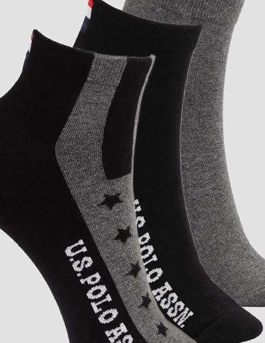 Image of U.S. POLO ASSN. Men's ES011 Stretch Ankle Length Socks - Pack Of 3