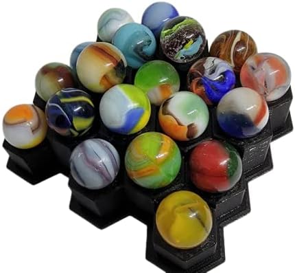 Exhibición de mármol de varios niveles con capacidad para 20 canicas - Soportes de exhibición de mármol de 58" - Exhibición de esfera