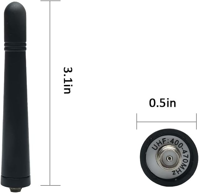 KRA-23 UHF 400-470MHz Stubby Antenna for Kenwood TK-380 TK3170 TK-3180 TK-390 TK-3140 TK-3160 TK-3360 TK-3202 TK-3207 TK-3217 TK-3302 TK-3300 TK-3306 Walkie Talkie Two-Way Radio 10Pack