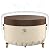 Zadst Cycle Table Cover Waterproof, Patio Furniture Round Table Covers, 600D Heavy Duty Round Table Cover for Anti-UV, Rip Resistant, Water Resistant,?XX-Large, Brown & Beige?, YZ8005