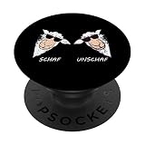 Schaf Unschaf Schafe mit Sonnebrillen Fun 70er 80er 90er PopSockets PopGrip: Ausziehbarer Sockel und Griff für Handys/Tablets mit Tauschbarem Top