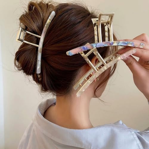 Pinzas de acetato de celulosa de 5.1 pulgadas elegantes para mujer 2