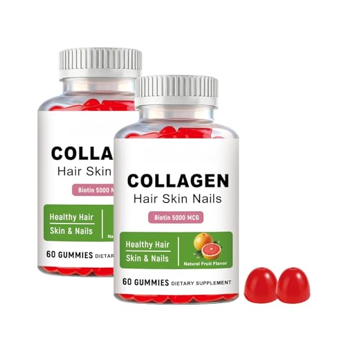 Bonbons au collagène anti-âge avec biotine - Élasticité peau et force ongles 2PCS
