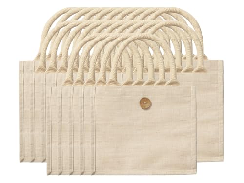 Mini Sac à Cadeaux Juco multipack de 6 litres en tissu coton et jute