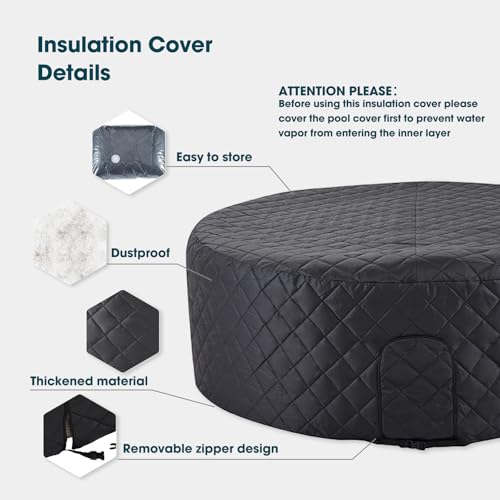 Cobertor Térmico Redondo para Jacuzzi de 82 pulgadas miniatura 5