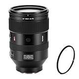 Objetivo de distancia media de 135mm con apertura f/1.8. Motor HyperVCM para enfoque automático rápido y silencioso. Diseño resistente al polvo y salpicaduras con revestimiento multicapa. Capacidad macro con aumento máximo de 0.25x. Botones Fn personalizables y anillo multifuncional.