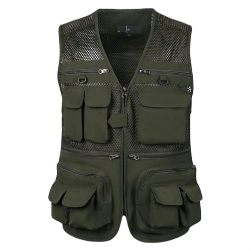 Chaleco de malla para hombre JXQXHCFS ideal para pesca fotografía y senderismo ligero 2