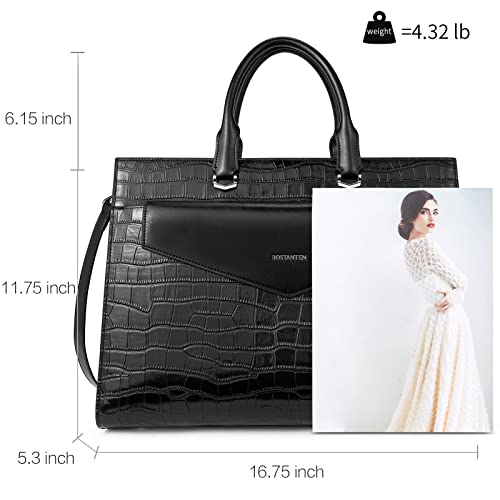 BOSTANTEN Genuine Leather Crocodile Tote