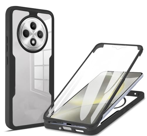 Coque Reno 12 FS 4G 5G noire intégrale avec film écran pour Oppo CPH2637 CPH2687
