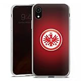 DeinDesign Silikon Hülle kompatibel mit Apple iPhone Xr Case transparent Handyhülle Eintracht Frankfurt Offizielles Lizenzprodukt Wappen