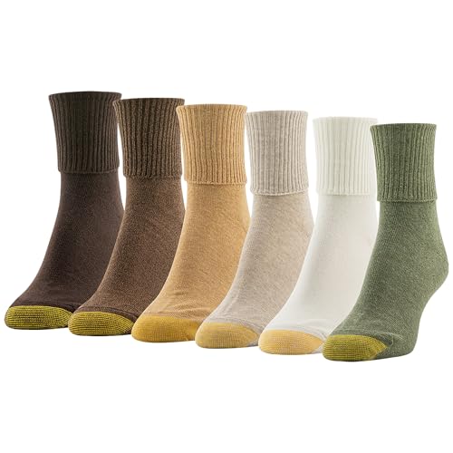 Image of GOLDTOE Women's Classic Turn Cuff Socks, Multipairs