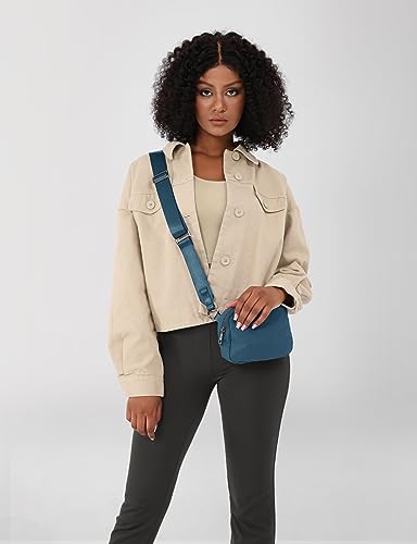 Image of ODODOS Crossbody Bag with Adjustable Strap Small Shoulder Pouch for Workout Running Traveling Hiking, Blue