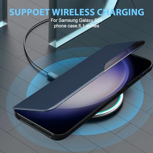 Étui portefeuille S View pour Samsung S24 résout le risque de rayures écran