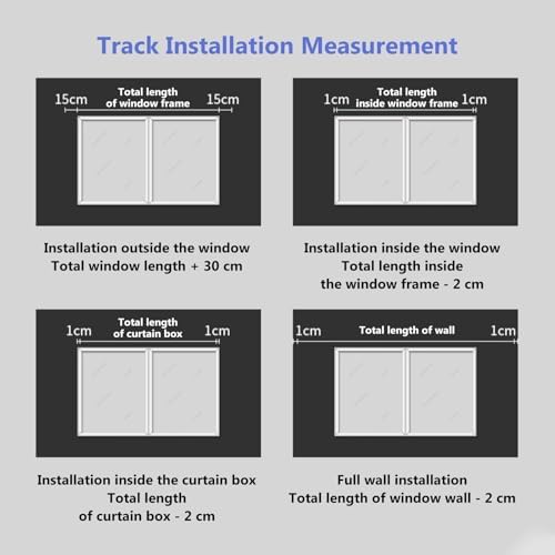 Heavy Duty Dual Track Pelmet Box - 3-in-1 Ceiling/Wall Mount Room Divider Curtain Rail for Living Room, Bedroom, Hotel, Villa - 140cm (4.59ft) - White