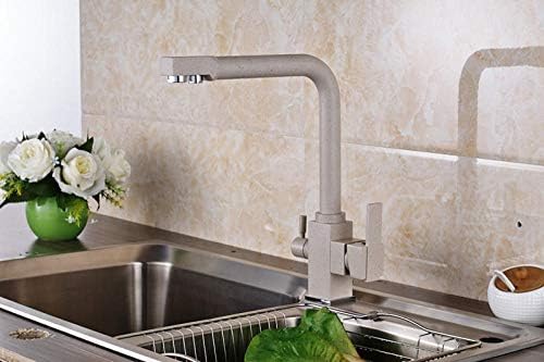 Robinet mitigeur rotatif à 360° eau chaude froide monotrou pour cuisine avec purification intégrée