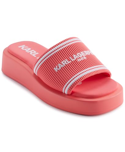 KARL LAGERFELD Paris Women's Shoes Women's Sandals, Sunset Coral, 7