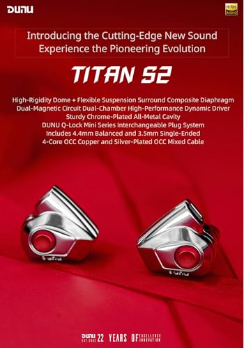 Image of LEAUDIO DUNU Titan S2 Earphone Dual-Chamber Dual-Magnetic Circuit High-Performance Dynamic in-Ear Headphone 0.78 2Pin