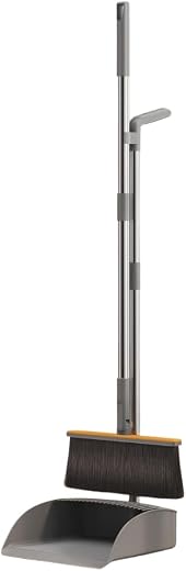 SKY Dust Collector Pan with Handle, Heavy-Duty Debris Catch Tray for Woodworking, Garage Floor Sweep Pan, Metal Dust Colle...