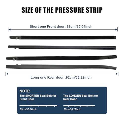 ItranMc Window Weatherstrip Trim for 2016-2021 Honda Civic 4-Door Sedan - Image 6