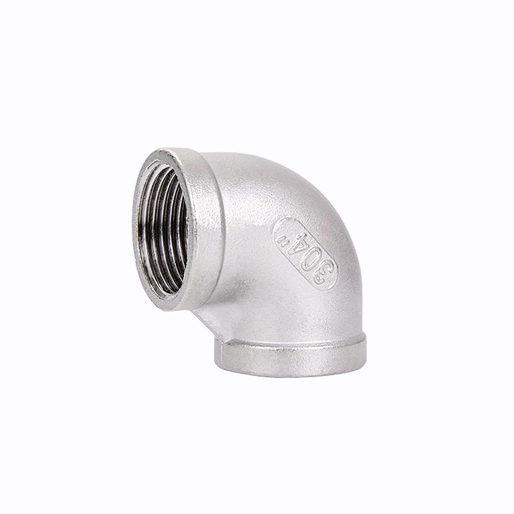 Accesorio for tubería de fundición, Codo de 90 Grados, Conector de tubería, acoplador, Rosca Hembra NPT, Acero Inoxidable 304, for mejoras del hogar, mangueras, Accesorios y Codos.(1 Inch)