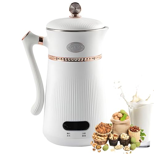 Minimáquina for hacer leche de soja, máquina for hacer leche de avena, máquina automática for hacer leche de nueces silenciosa 6 en 1, exprimidor eléctrico multifuncional de 1 l