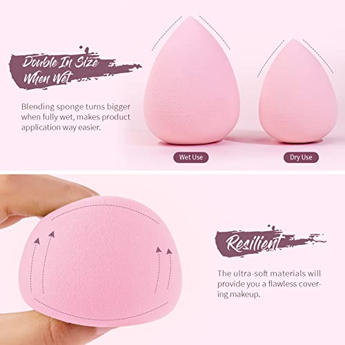 Beakey 5 Pcs Makeup Sponge Set, Latex Free Makeup Sponges For Foundation, Multi-Colored Boun Boun Sponges, Flawless For Liquid, Cream, And Powder #TOP2