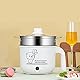 Sharplace Mini Hot Pot Ramen Cooker Antihaft-tragbare elektrische Mehrzweckpfanne für Home Office Dorm, mit Dampfgarer Weiß