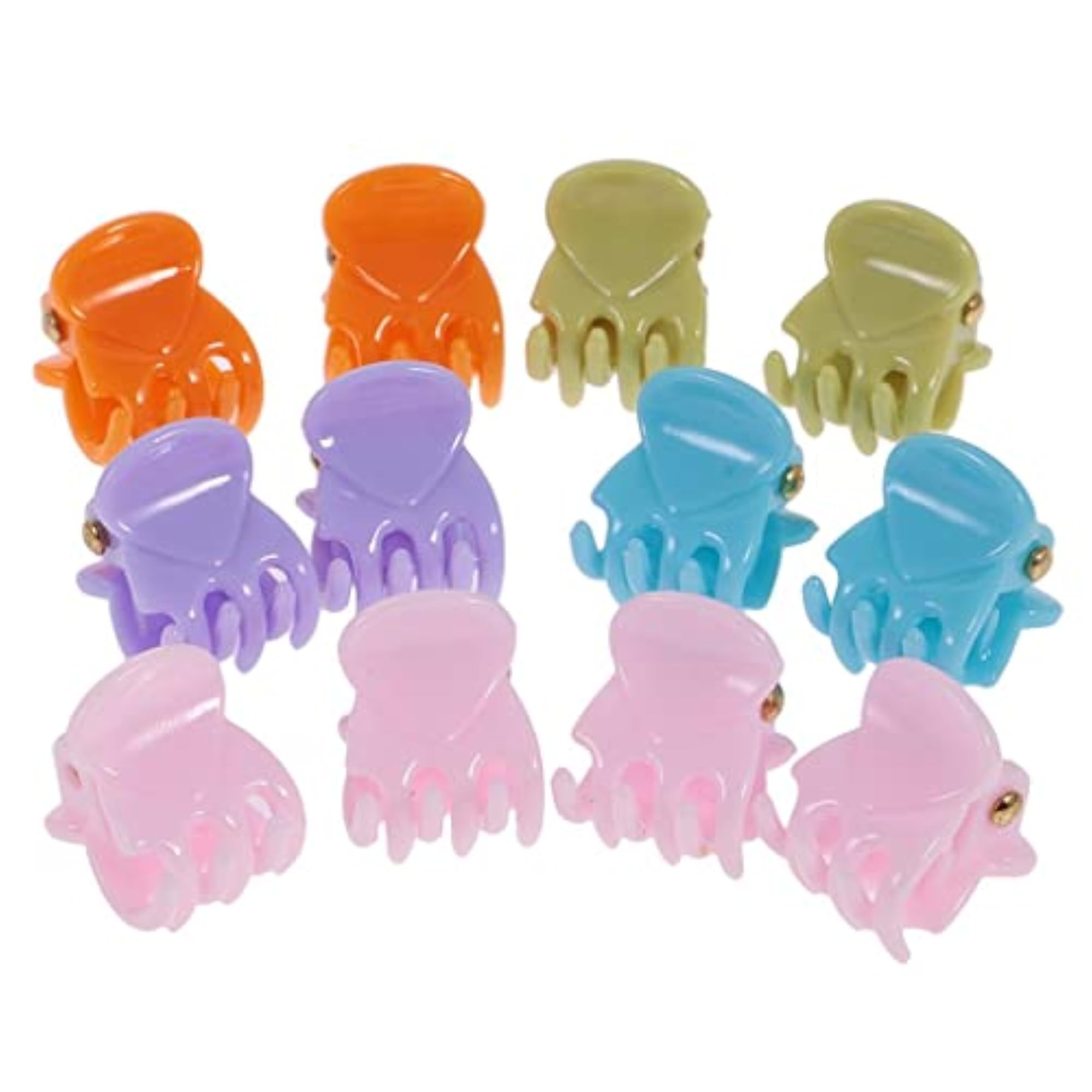 12 Pieces Mini Hair Resin Claws Clamps for Women