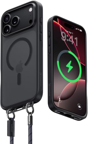 �y�ƊE���X�g���b�v�\���E�㎿�ȃ}�b�g���zCASEKOO iPhone 18 Pro/17 Pro �p �P�[�X MagSefe�Ή� �Ռ��z�� ���ϋv�� ����~�� �w��h�~ �}�b�g�d�グ �}�O�l�b�g���� ��� ���ϖh�~ �X�}�z �X�g���b�v �n���h�X�g���b�v�t��