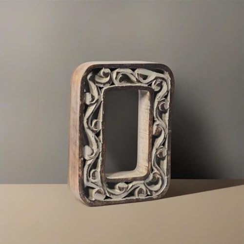 Handmade Eco-Friendly Wall Mount & Table Top Decor Gray Antique 0 Wooden Number