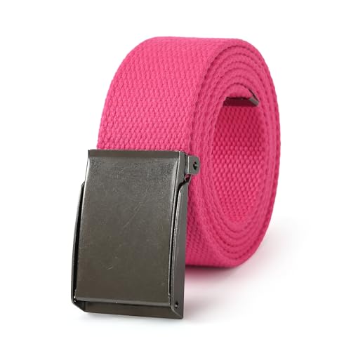 Image of Mile High Life Canvas Web Belt | Cut to Fit Up to 52 inch | Flip-Top Matte Silver Nickel Buckle 12 Colors