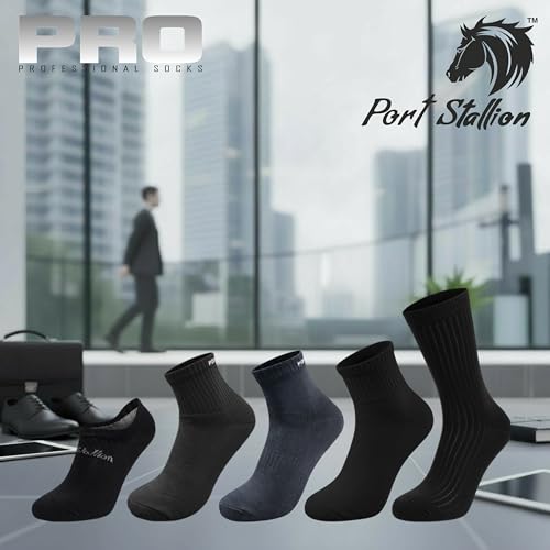 Image of Cotton Blend Mid-Ankle Socks for Men & Women | Arch Support, Reinforced Heel & Toe, Quick-Dry, Sports & Everyday Wear | Jeans Assorted Colours | Pack of 5