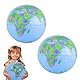 2 Stück Wasserball Aufblasbar,Globus Aufblasbar 16 Zoll,Wasserball Weltkugel,World Globe für Garten Strand Pool Wissenschaft Geographie Bildung