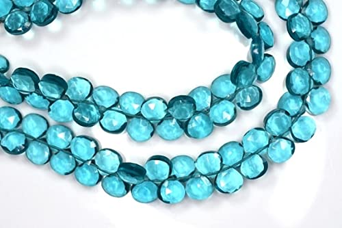 London Blue Quartz perles cœur 8mm de qualité AAA LKBEADS pour collier et bracelet DIY - 2