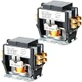 Dreyoo 2 Pack Carrier HVAC Motor Contactor, 24VAC 40 Amp Coil 2 Pole Replacement Relays Compatible with PC240A, Air Conditioner, Heat Pump, Refrigeration Systems (2 Pole 40A 24V)