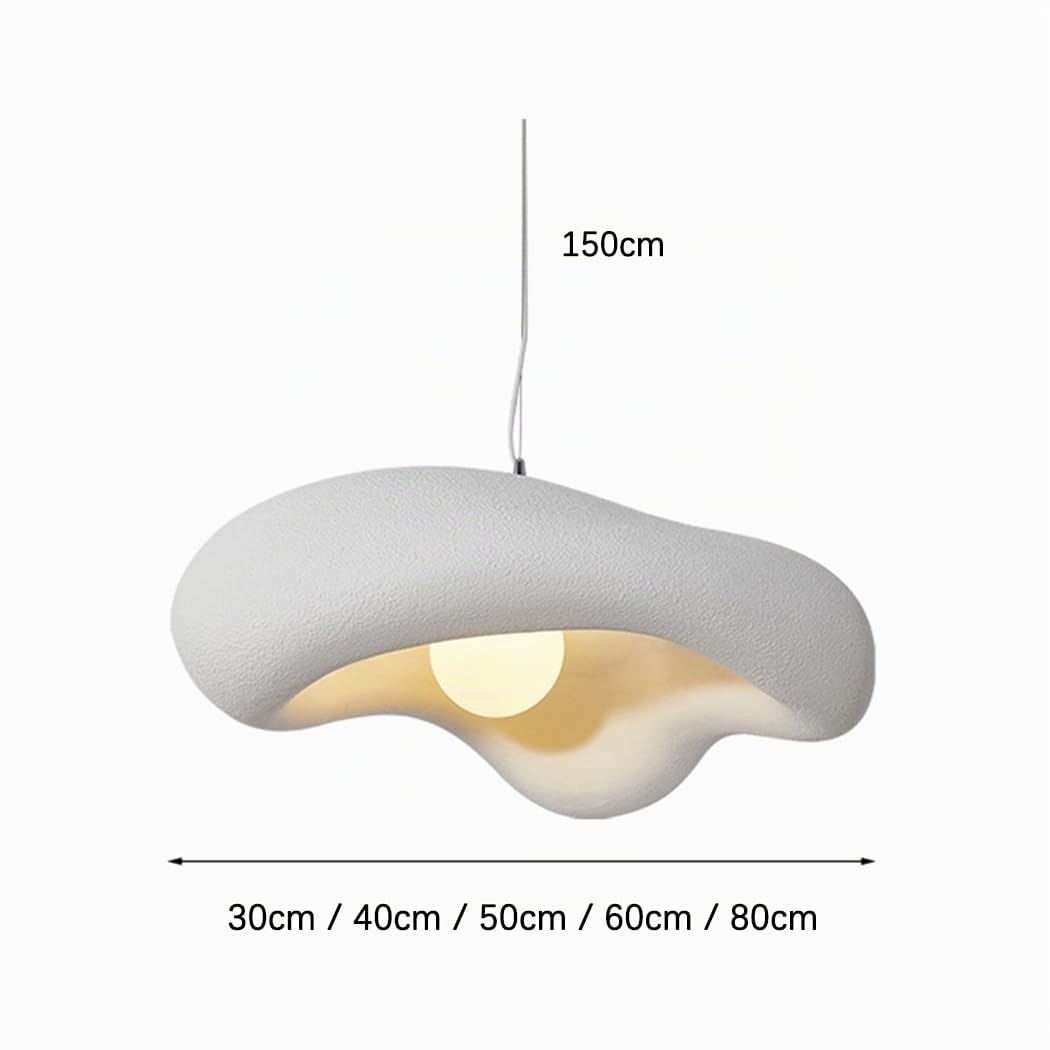 Lámpara Colgante Wabi Sabi Moderna Luz Colgante De Flores Creativa Lámpara De Mesa De Comedor Estilo Nórdico Lámpara De Araña De Dormitorio Sala Comedor Cocina Habitación Iluminación Blanco,50cm