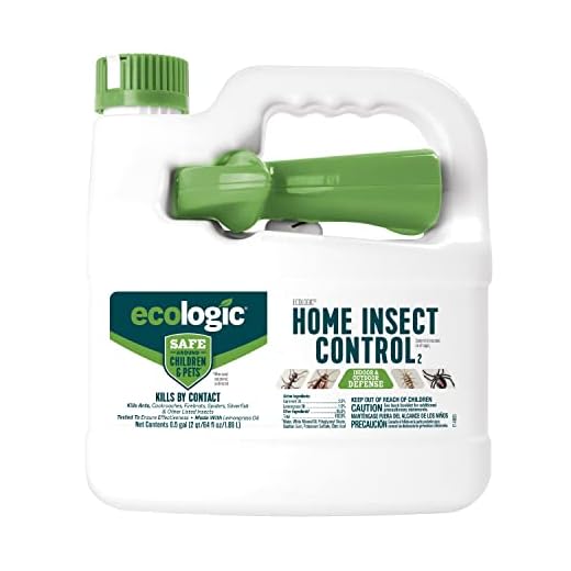 Ecologic Home Insect Control, Kills Cockroaches, Ants, Spiders and More, Indoor & Outdoor Use, Safe Around Children and Pets, (RTU Spray) 64 fl Ounce