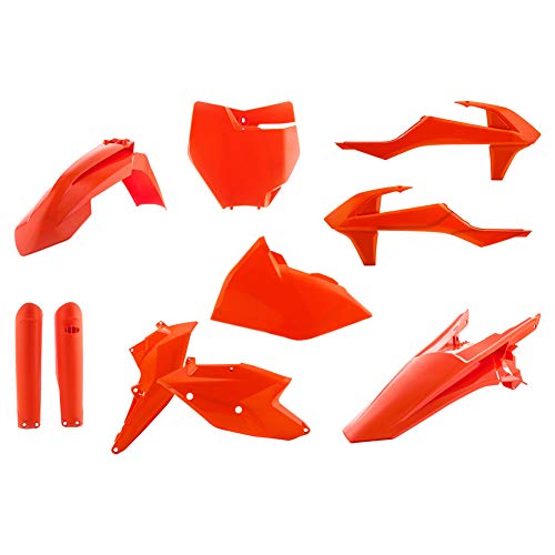 Acerbis Complete Plastic Kit 16 KTM Orange Compatible with KTM 125SX/150SX/250SX-F/250XC-F/350SX-F/350XC-F/450SX-F/450XC-F 2016-2018/250SX/250XC/300XC 2017-2018 - 2421065226