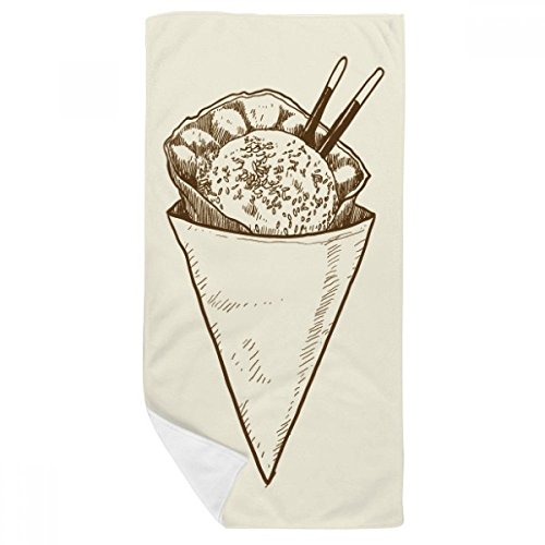 Chopsticks cône serviette de bain multicolore 35x70cm DIYthinker en coton doux pour la douche - 2