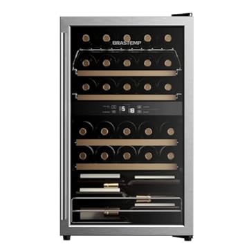 Adega Climatizada Brastemp Dual Zone 33 Garrafas Inox Bzb33beana - 127v
