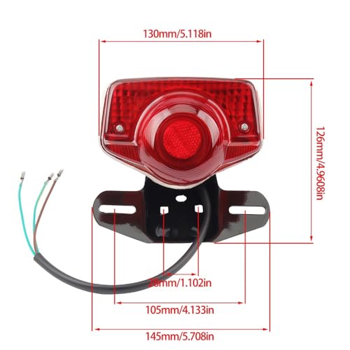 Luz trasera de moto para sustituir piloto roto en modelos JH70 6