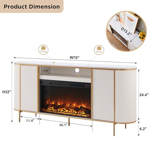 Luxury Marble Top TV Console