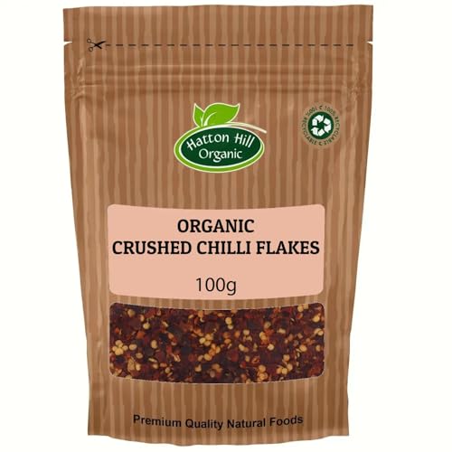 Organic Crushed Chilli Flakes 100g by Hatton Hill Organic