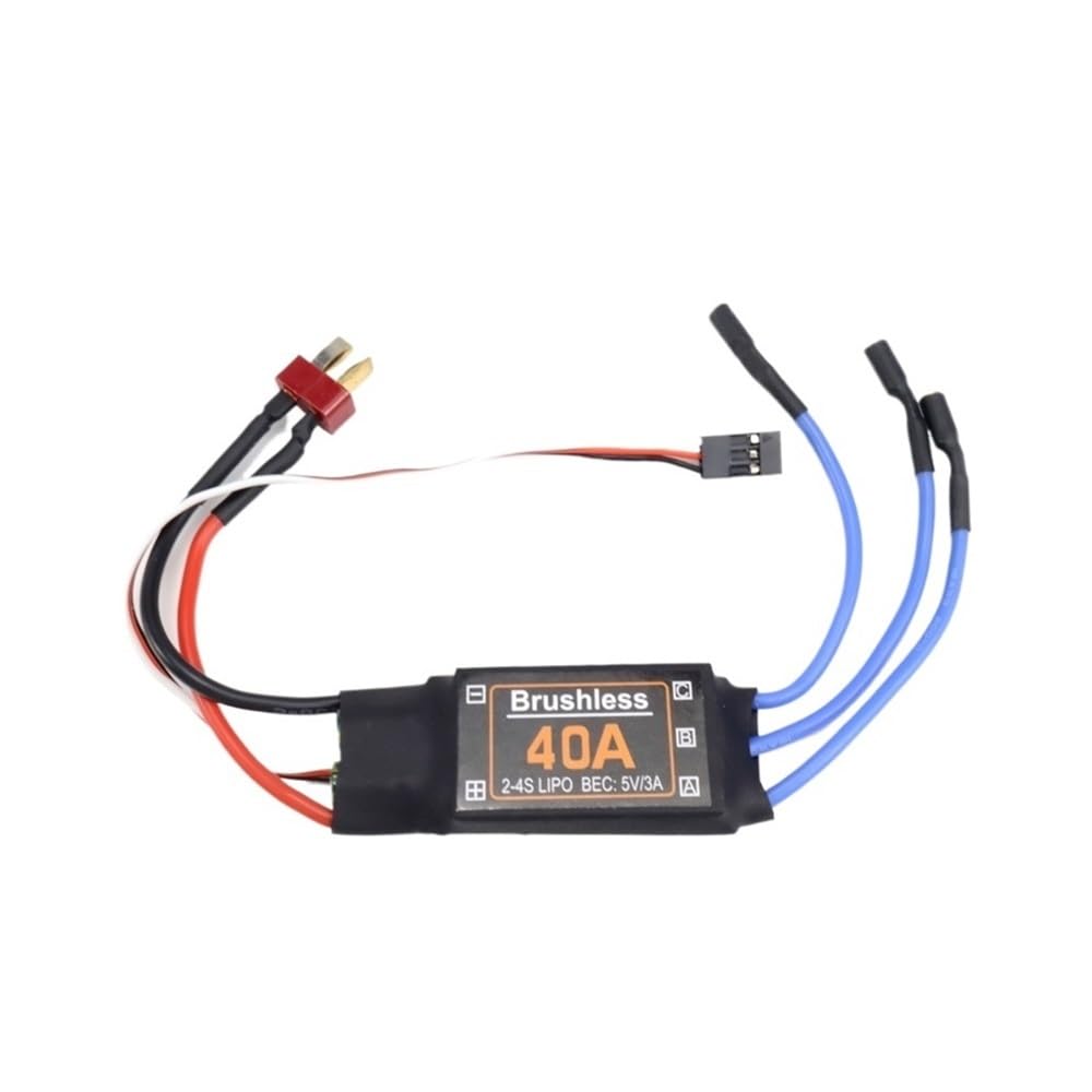 Variateur de vitesse brushless 40A 2-4S avec fiches banane 3.5mm et BEC 5V